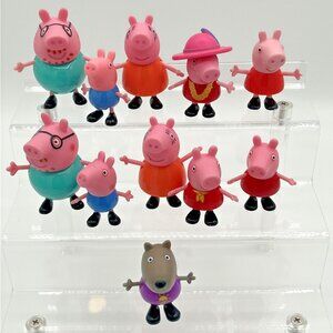 Peppa Pig Family Set Daddy Peppa George Mummy Tourist Figures Cake Topper’s x 11